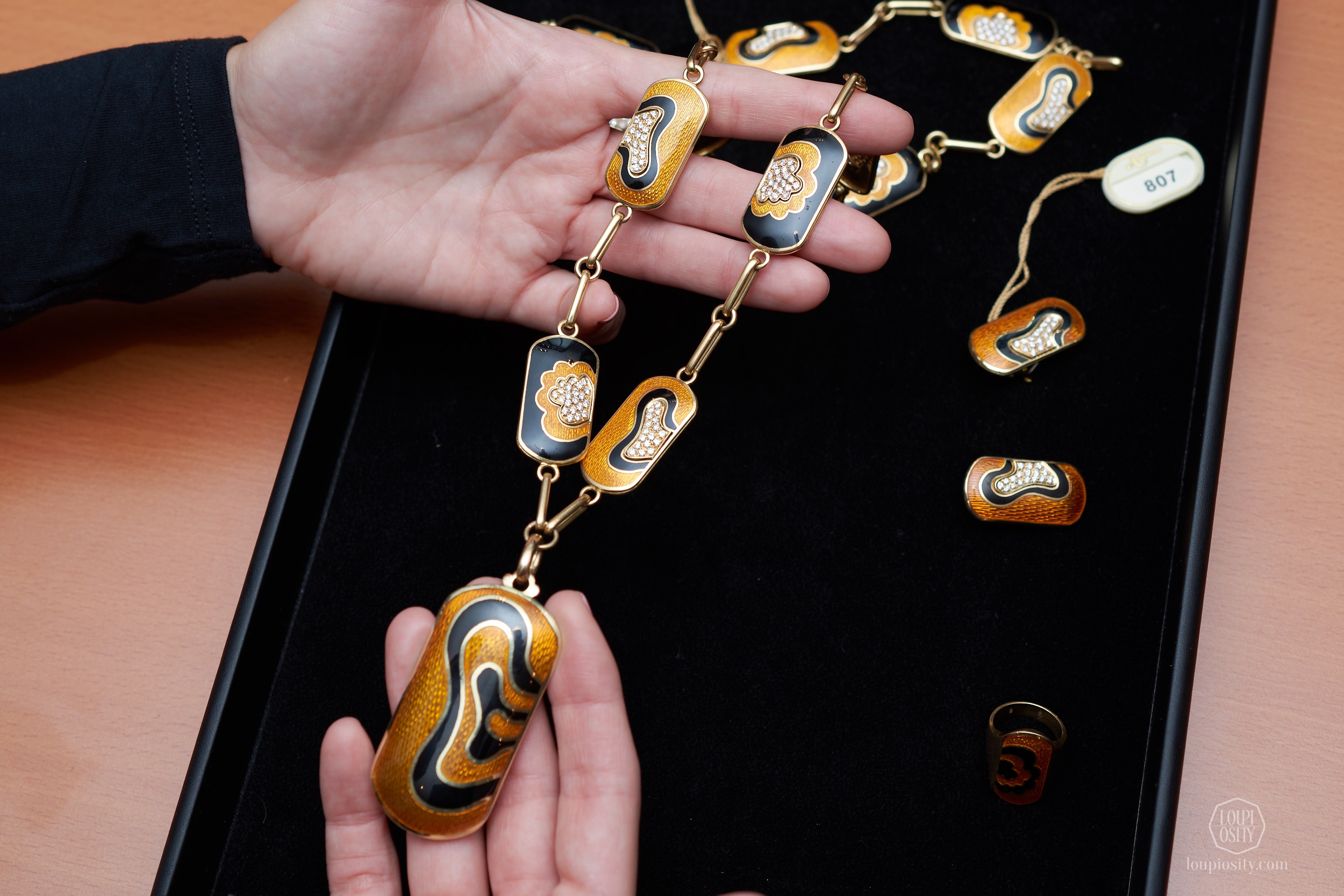 Lot 807 Bvlgari enamel set
