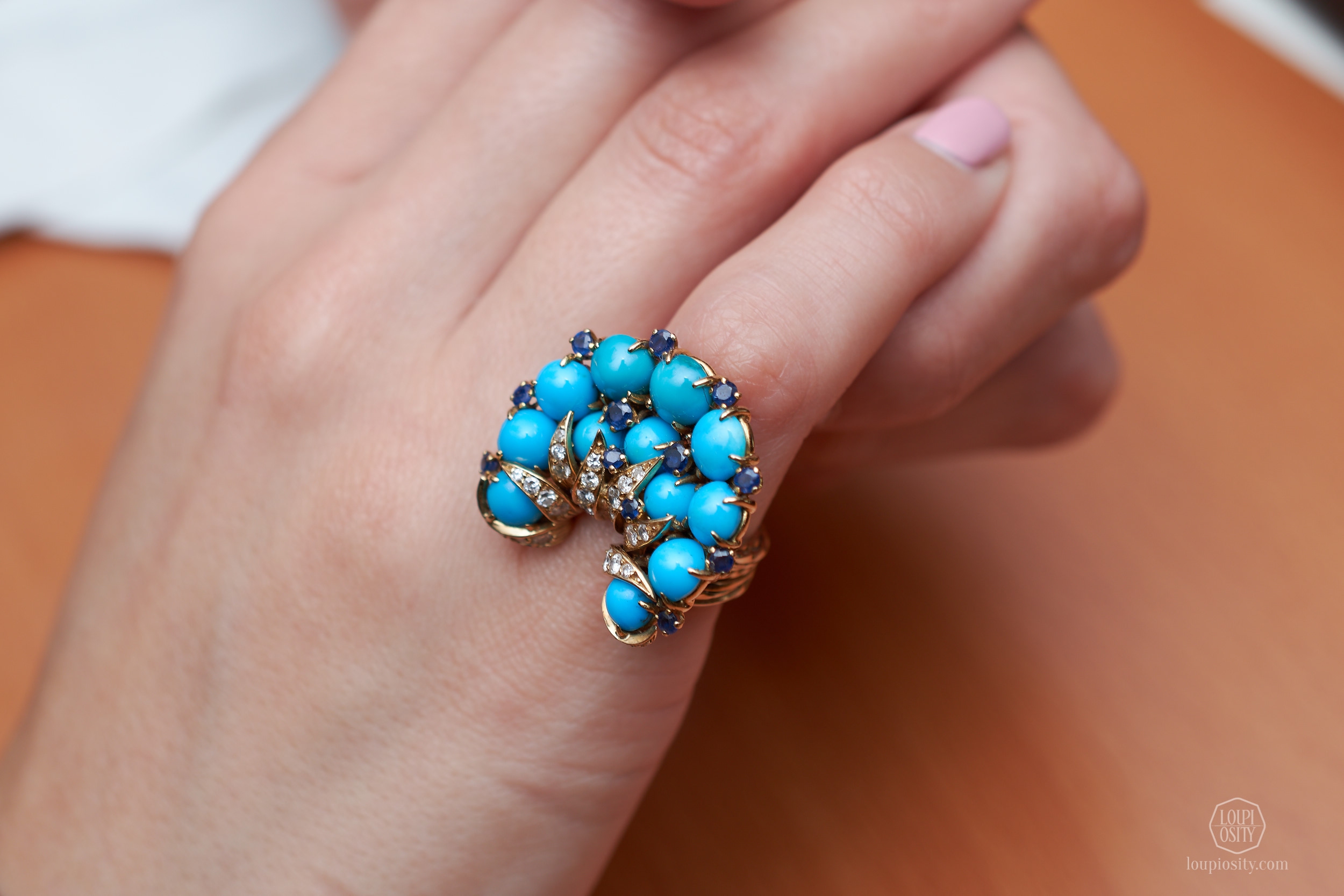 Lot 752 Turquoise ring by Sterlé