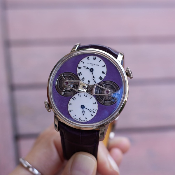 Arnold & Son Double Tourbillon Charoite Edition