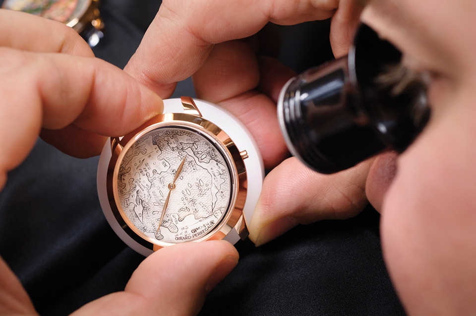 The dial of the Terrestrial Map timepiece