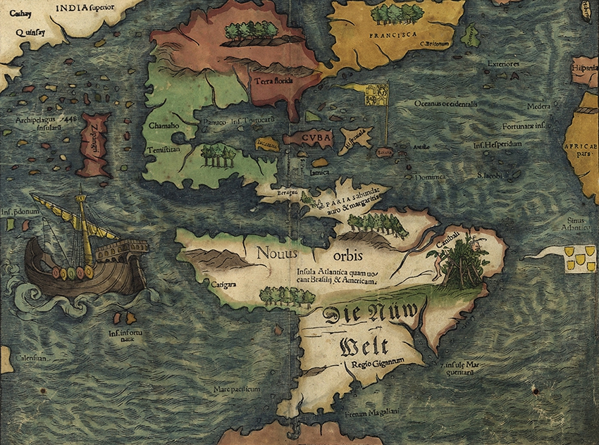 The New World “Novus Orbis” map by Sebastian Münster