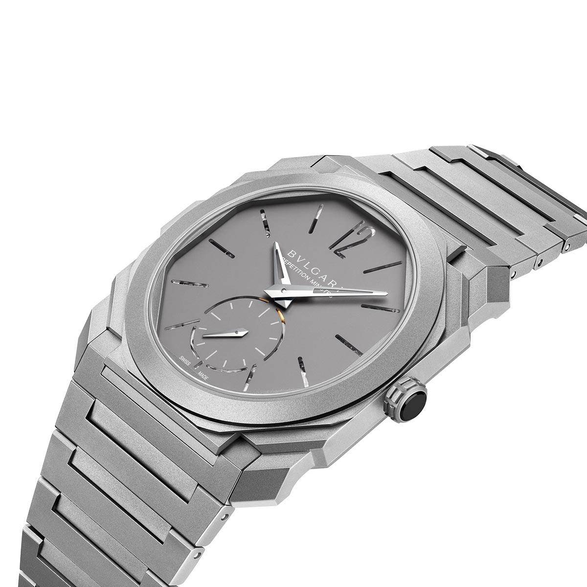 Bvlgari Octo Finissimo Minute Repeater (reference 104250) sandblasted titanium case, photo by: Bvlgari