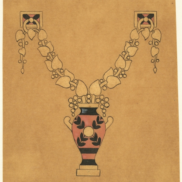Design for a vase brooch