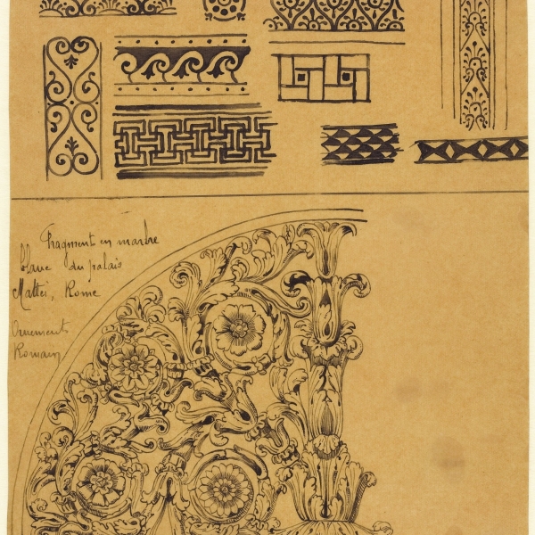 Studies for Roman and Pompeiian decorative motifs