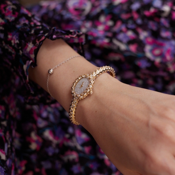 Cartier Baignoire Clous de Paris "Ultra-Precious" edition at the Watches & Wonders 2026.