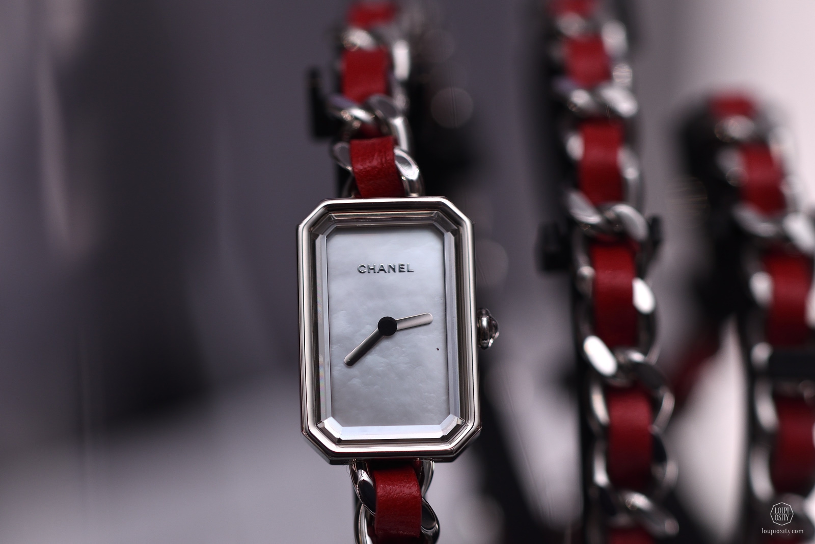 Chanel Première Rock with red leather