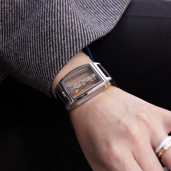 Corum Golden Bridge in white gold