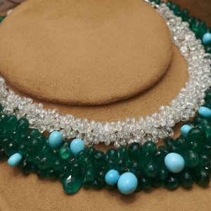 High Jewellery emerald diamond necklace