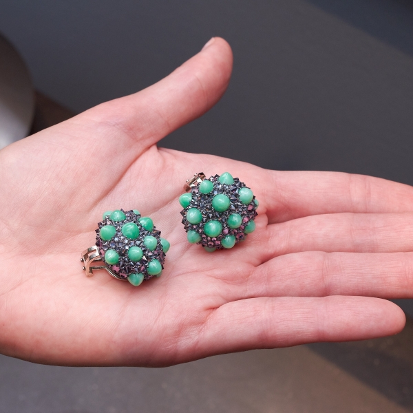 Hemmerle reverse pavé earrings