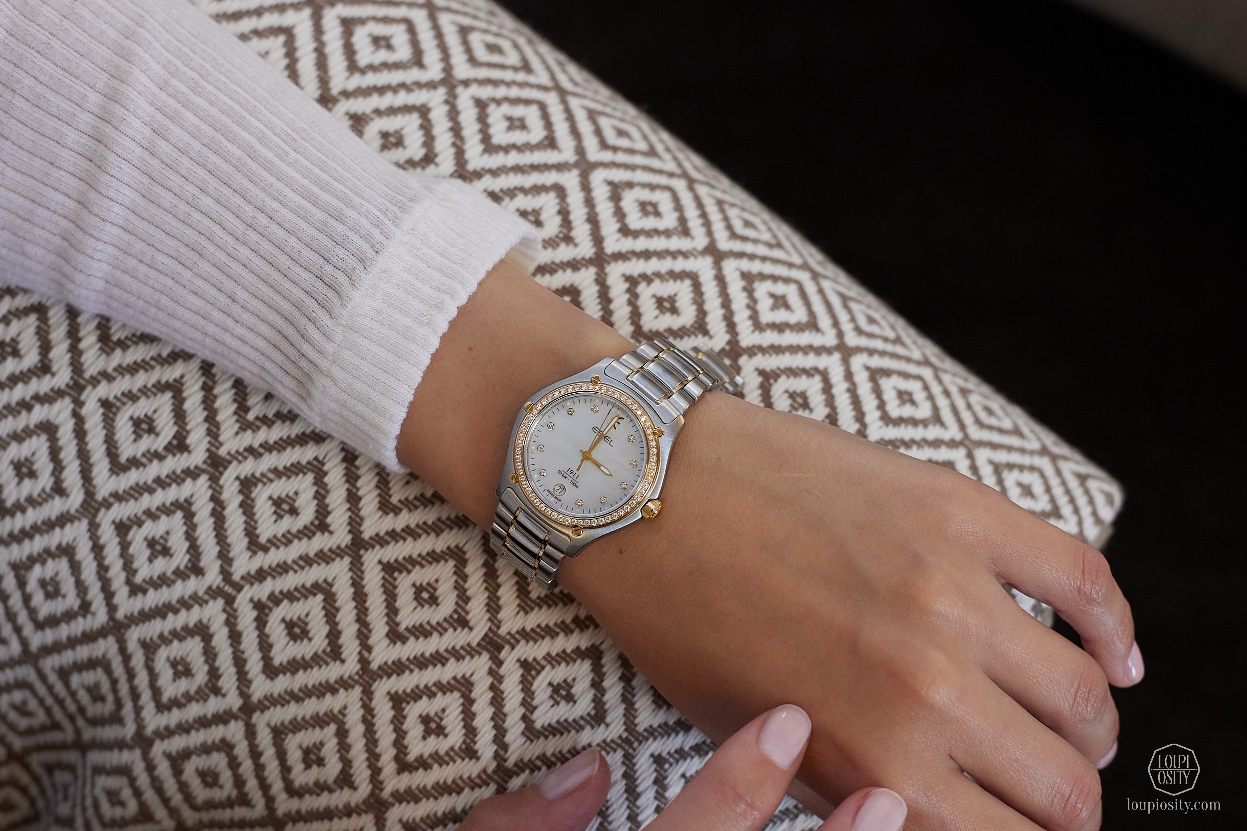 EBEL 1911 Grande with mother-of- pearl dial and diamonds