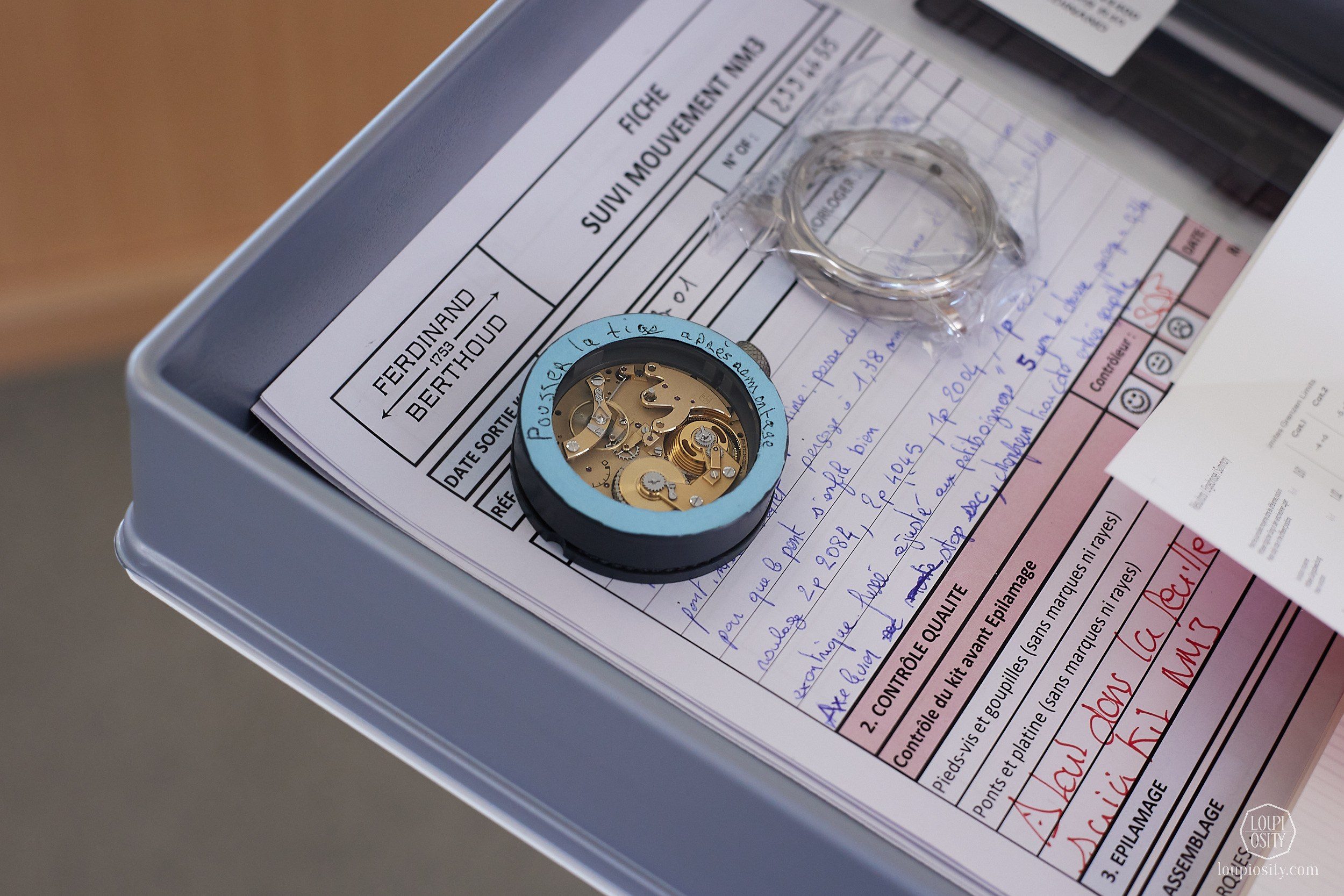 The first of the ten golden Naissance d'une Montre 3 pieces arrived back from the COSC Chronometer Certification test