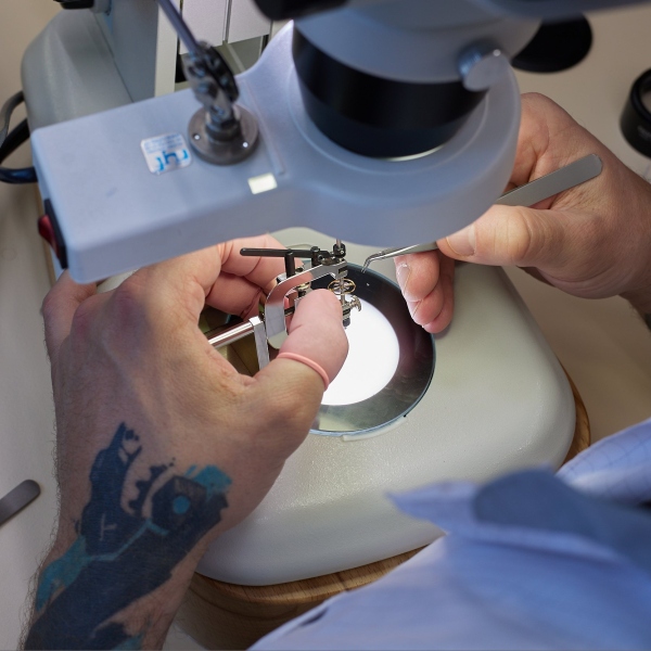 Workstations at the Ferdinand Berthoud Manufacture - balance wheel adjustment