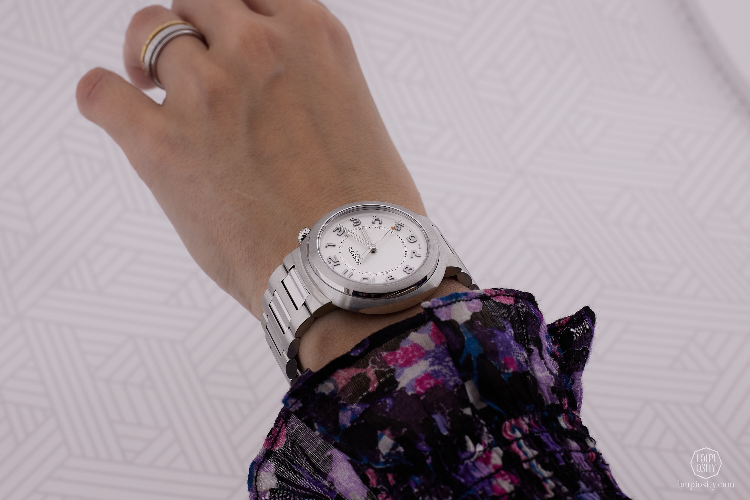 Hermes_Cut, in steel, metal bracelet