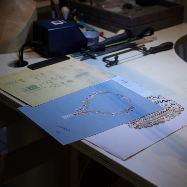 Van Cleef & Arpels Zip necklace drawings