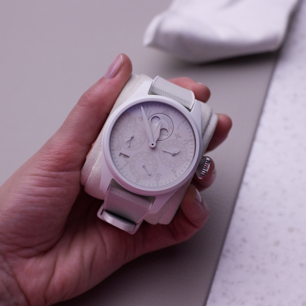 IWC Big Pilot's Watch Perpetual Calendar Ceralume® at daylight during the Watches and Wonders 2026