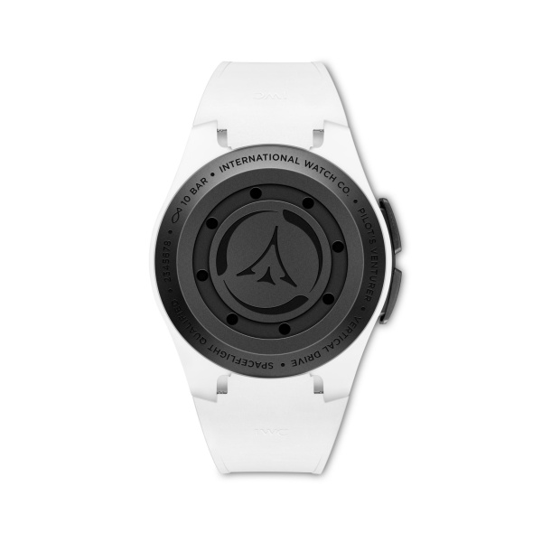 IWC Pilot’s Venturer Vertical Drive case back, photo by IWC Schaffhausen