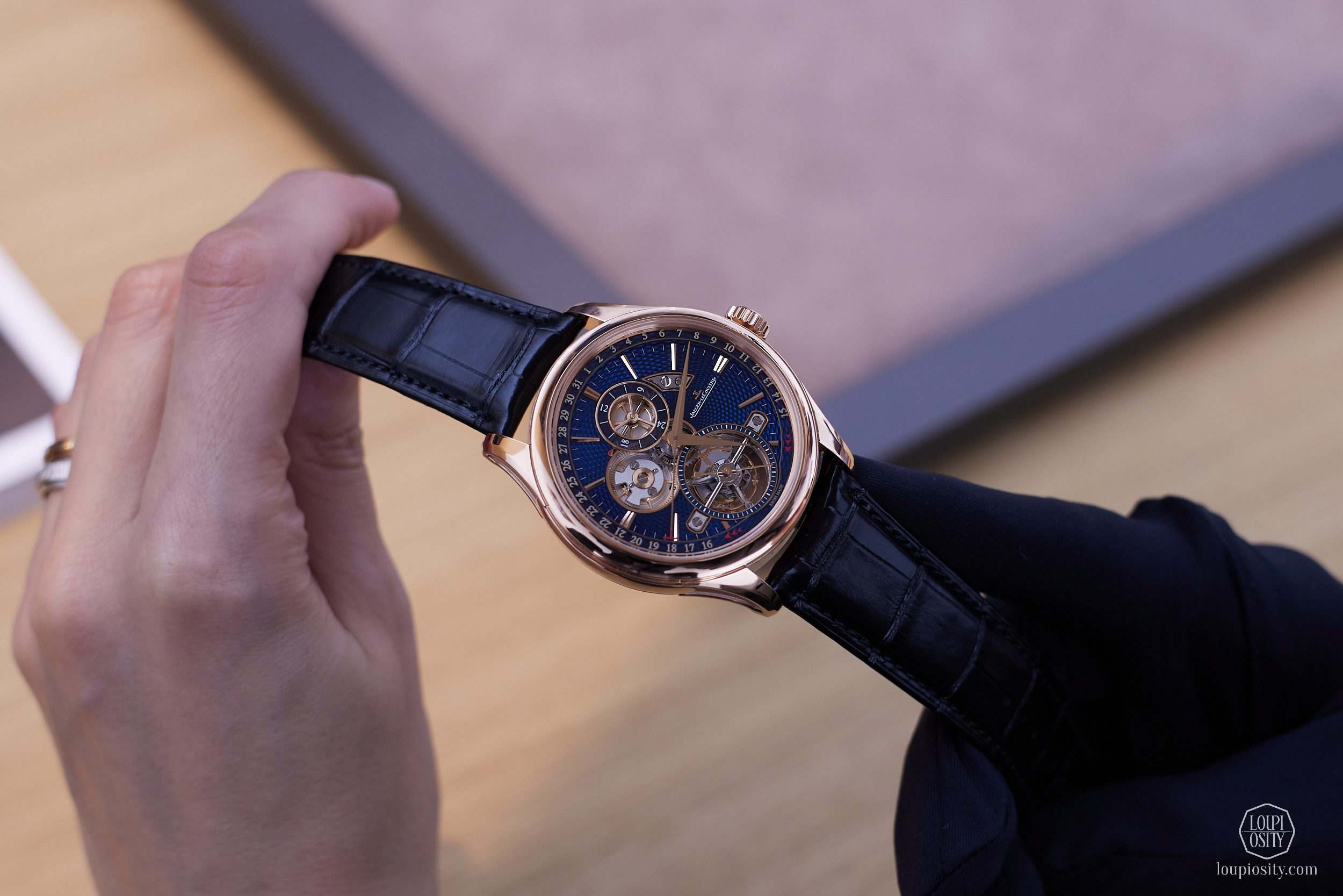 Powered by Calibre 978, the new Master Grande Tradition Tourbillon Jumping Date features its signature tourbillon and innovative ‘jumping’ date mechanism.