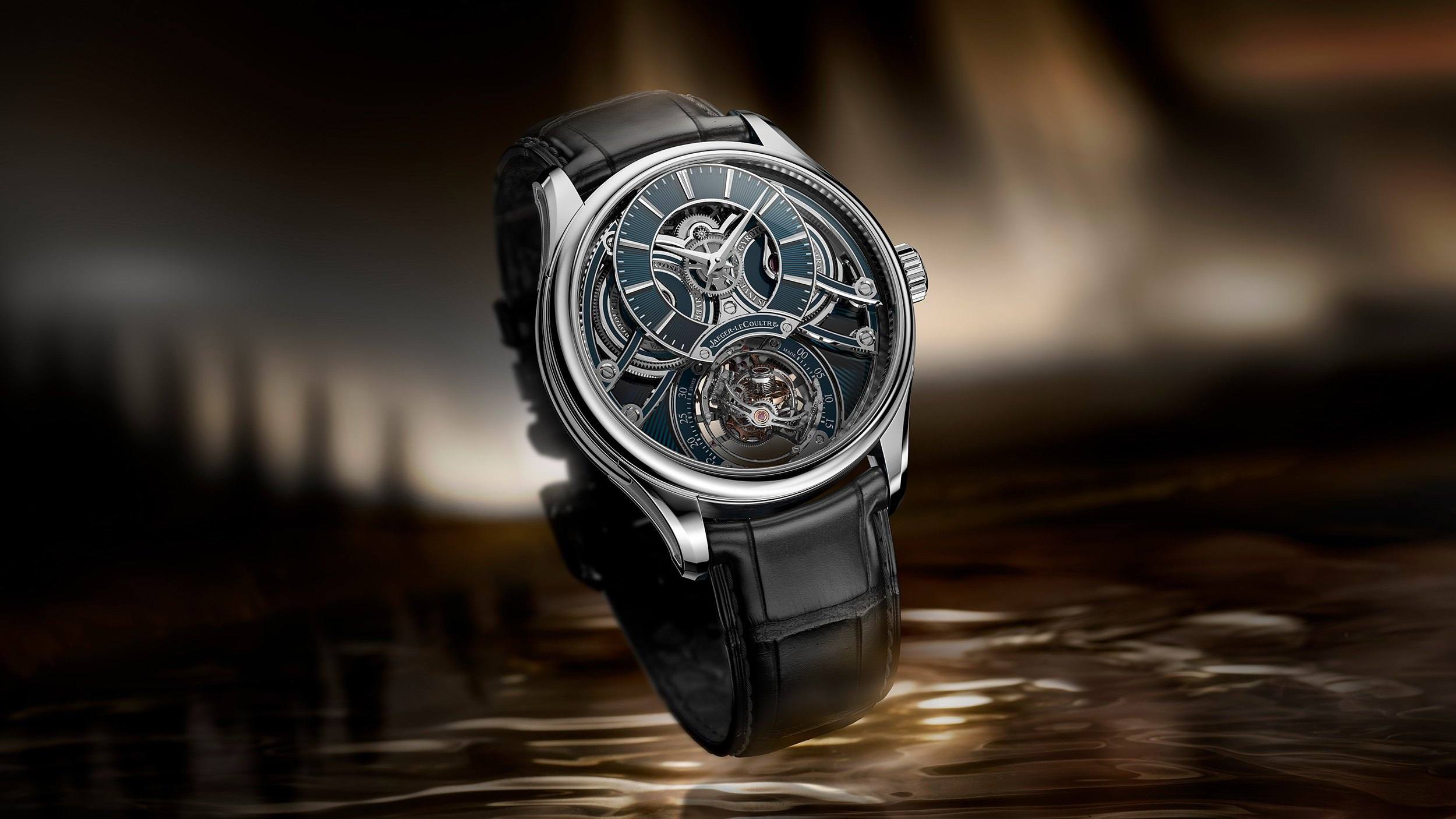 The triple-axis tourbillon of the Master Hybris Inventiva Gyrotourbillon à Stratosphère covers 98 % of possible positions. Featuring a platinum (950/1000) case and a 18K white gold (750/1000) movement.