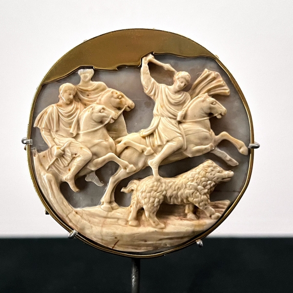Sardonyx cameo mounted on badge