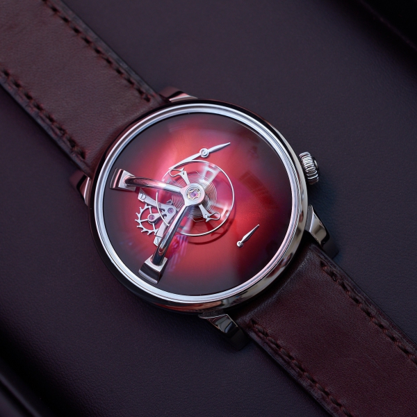 LM101 MB&F × H. Moser red fumé dial