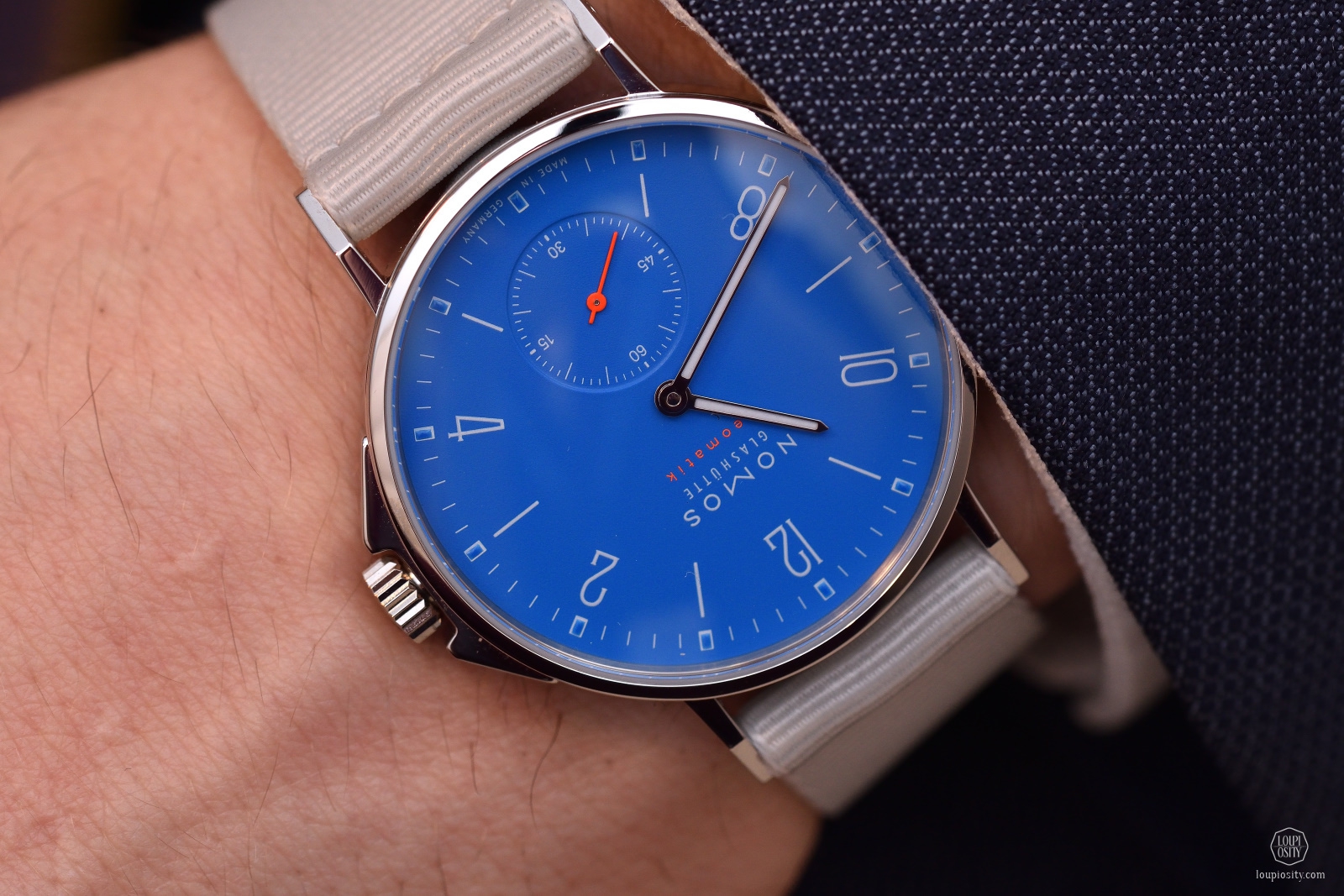 Nomos Glashütte Ahoi Neomatik Signalblau