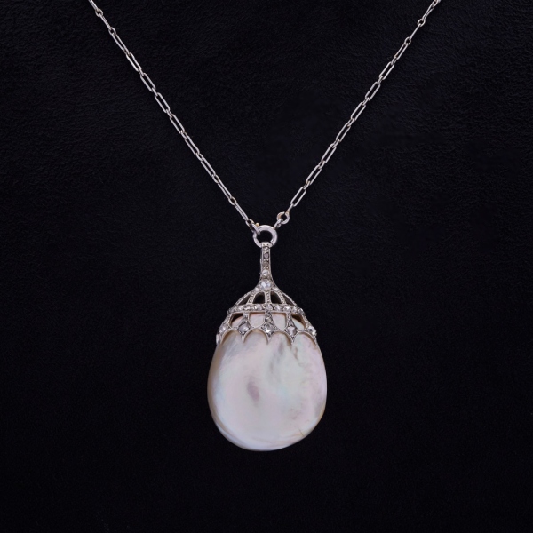 Necklace, 1900, natural pearl