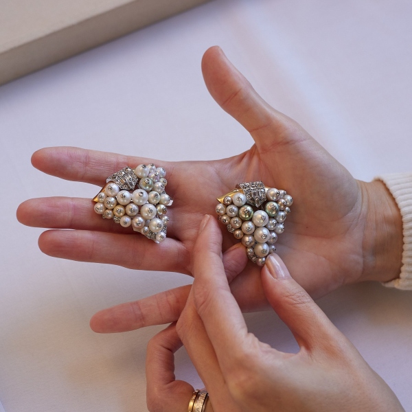 Cartier pearl brooches 