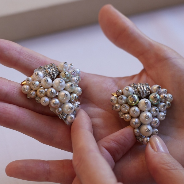 Cartier pearl brooches 