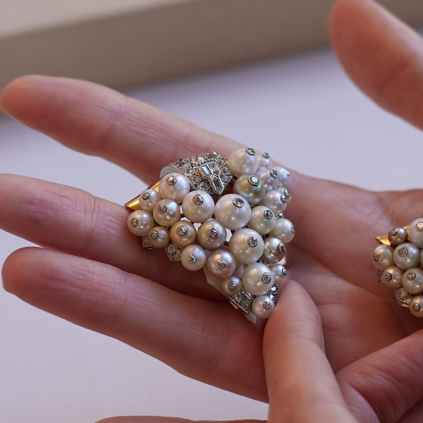 Cartier pearl brooches 