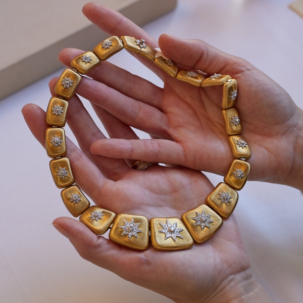 Buccellati, gold and diamond necklace
