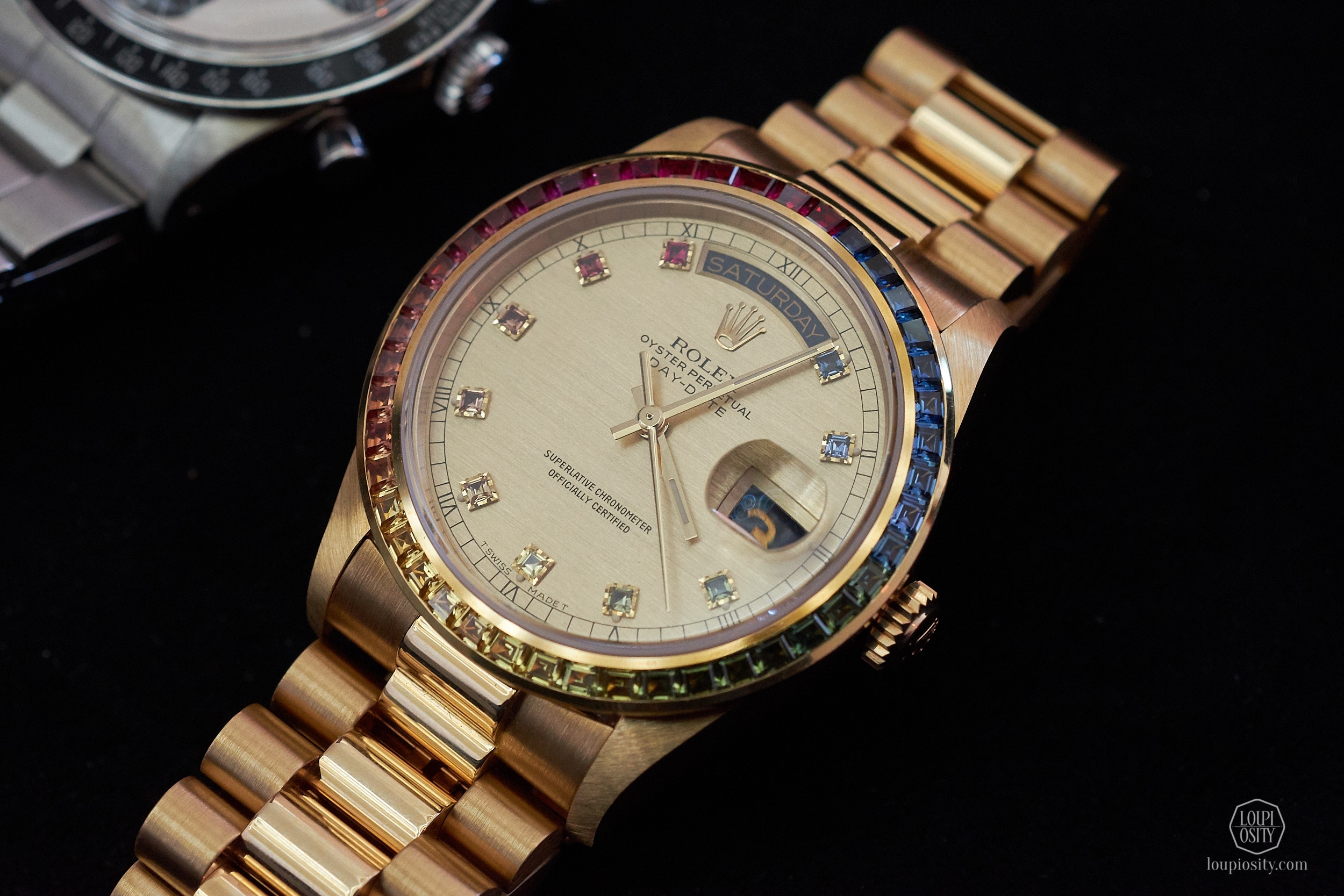 Lot 114: Rolex Day-Date ‘Rainbow’