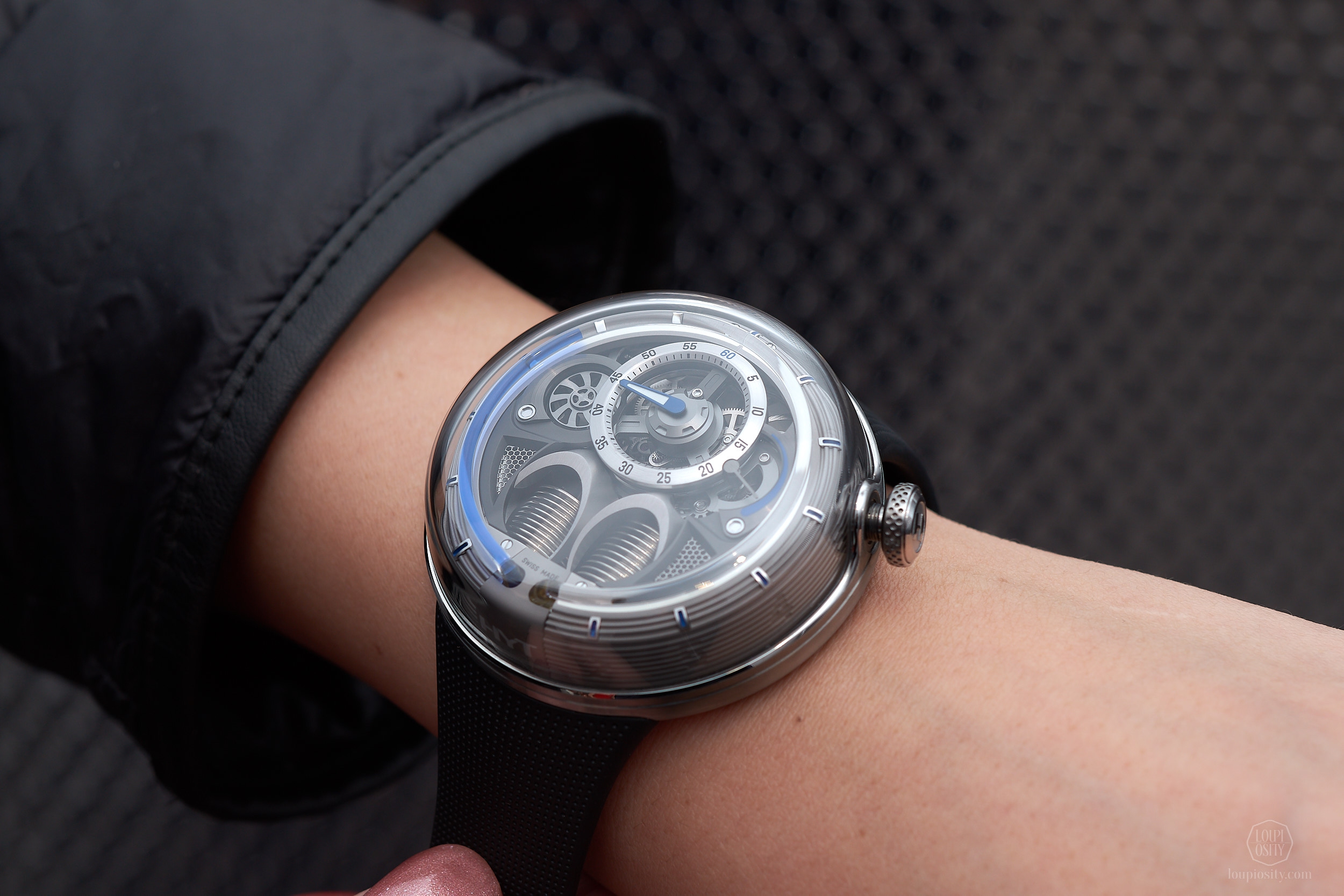 HYT 1.0 blue - on the wrist