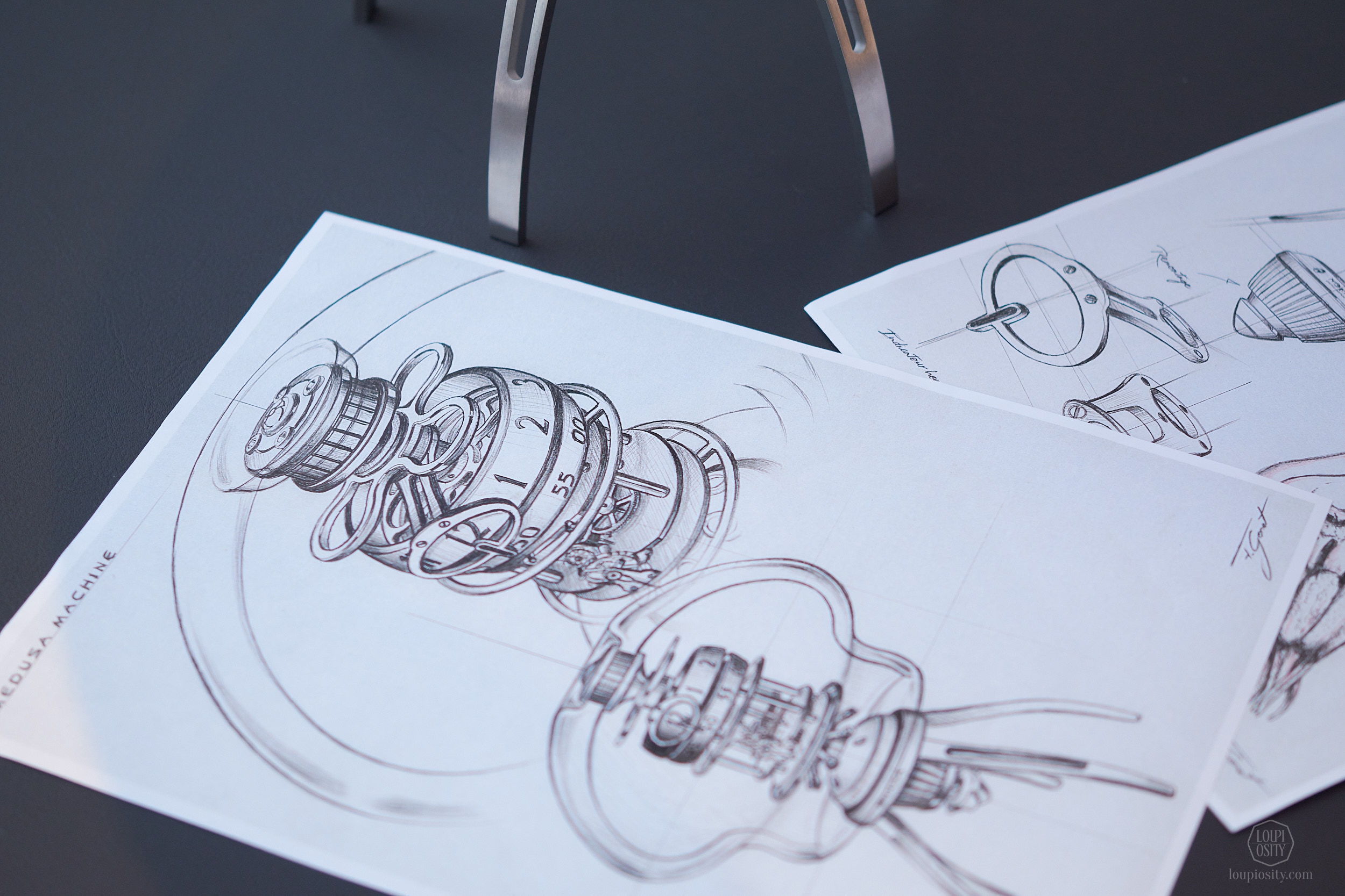 Fabrice Gonet designer\'s sketches for the Medusa