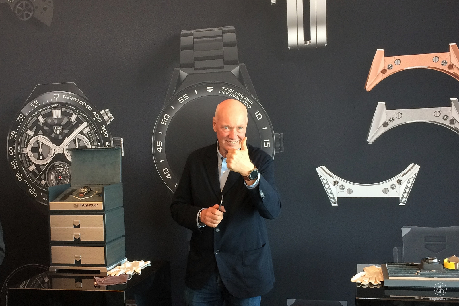 Jean-Claude Biver with the new TAG Heuer Connected Modular 45
