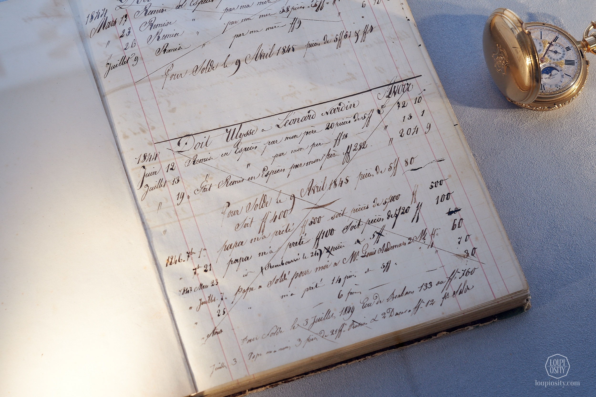 Ulysse Nardin's accounting book