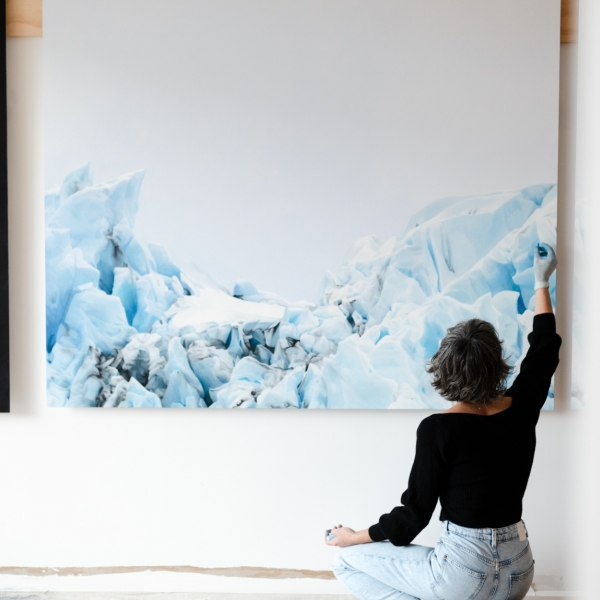 Zaria Forman in her studio