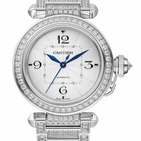 Pasha de Cartier - white gold diamond set