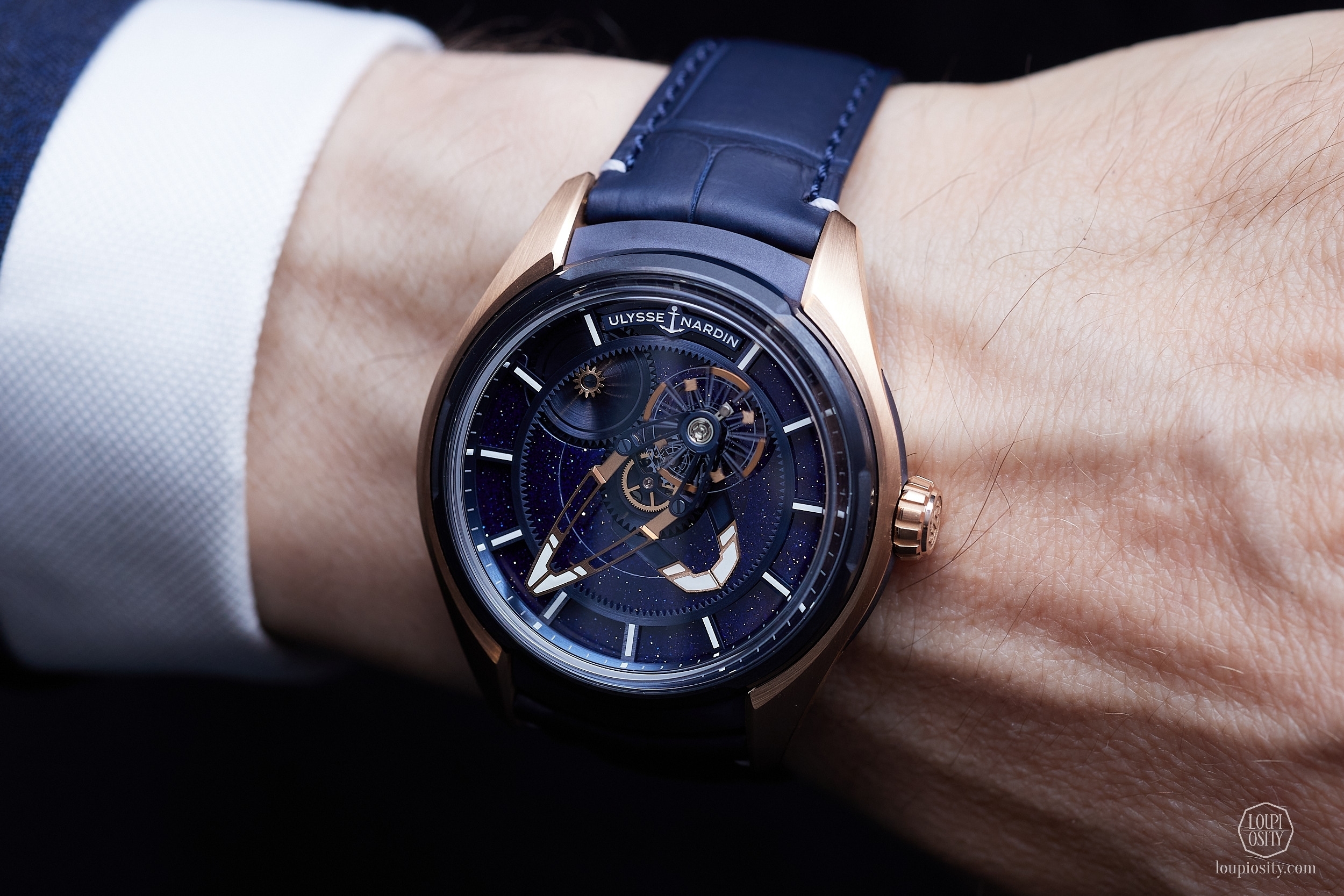 Ulysse Nardin Freak X Aventurine on wrist