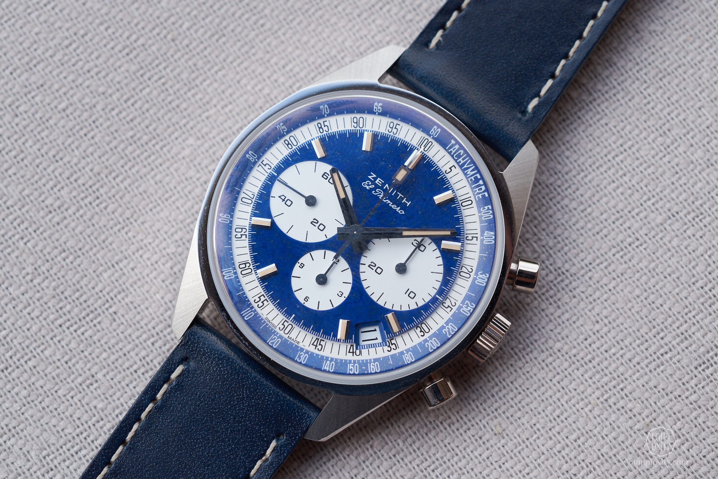 Zenith El Primero One-Off In Platinum and lapis lazuli Ref. 386 Revival designed by Phillips