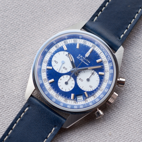 Zenith El Primero One-Off In Platinum and lapis lazuli Ref. 386 Revival designed by Phillips