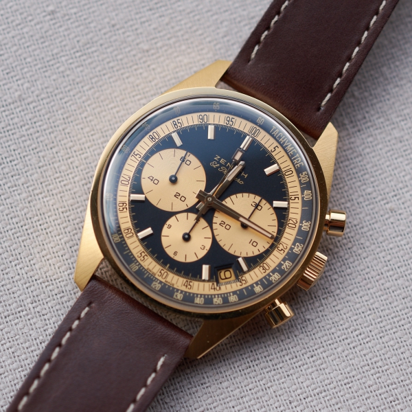 Zenith El Primero Ref. A386 chronograph in yellow gold
